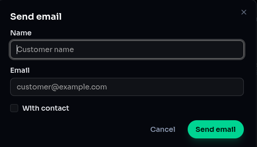 Send Email Modal